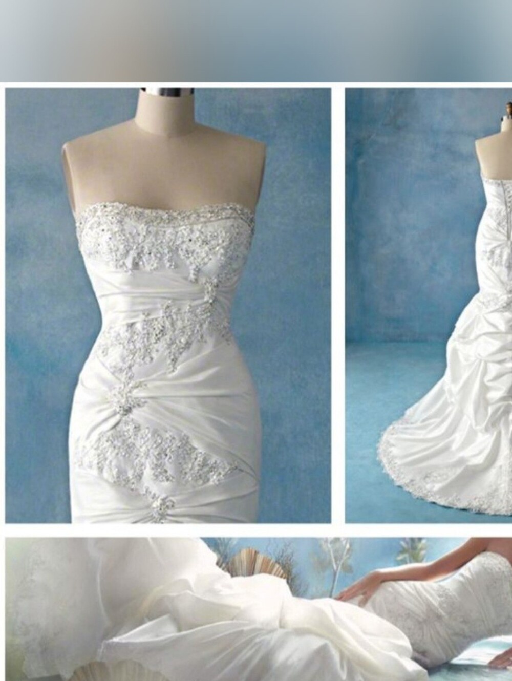 Alfred Angelo Wedding Gown - Disney Dress "Ariel" Size 10 - Bridal/Feminine